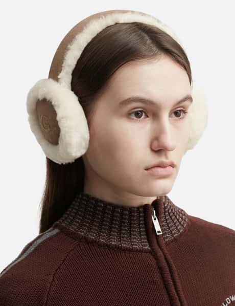 UGG Sheepskin Embroidery Earmuff - Sand shearling earmuffs  display picture 2