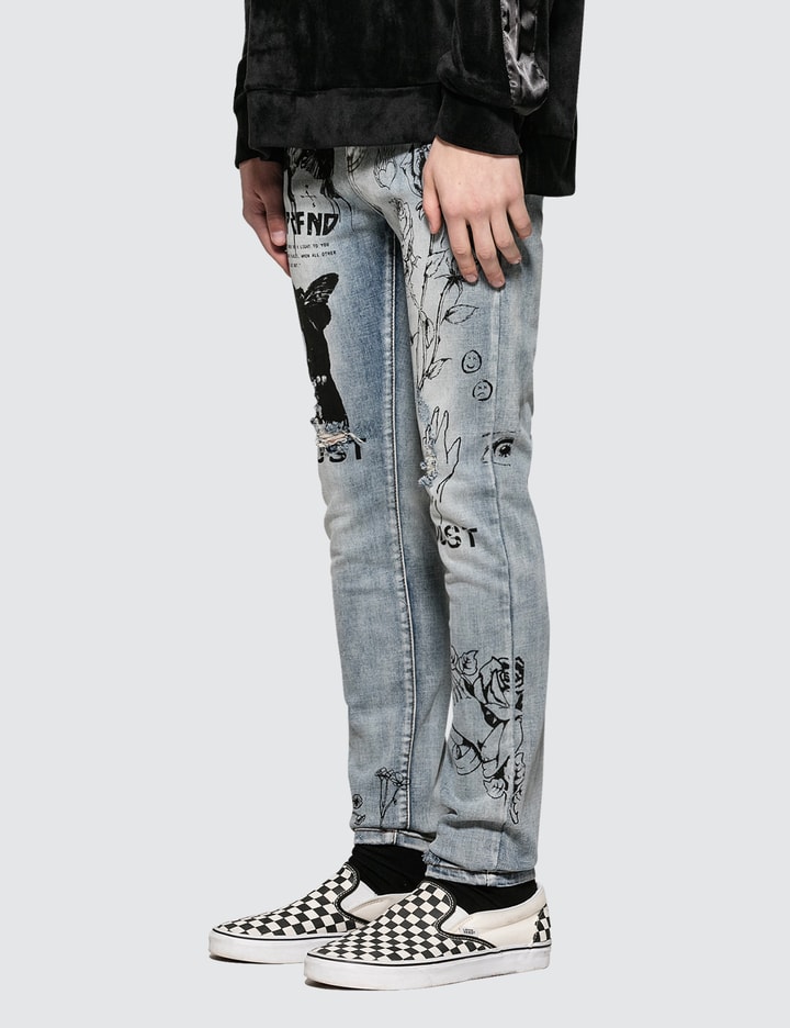 tempel namens poll Profound Aesthetic - Printed Hand Art Jeans | HBX - Globally Curated  Fashion and Lifestyle by Hypebeast