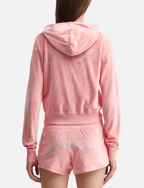& Rich X Juicy Couture Script Velour Zip Hoodie view 12