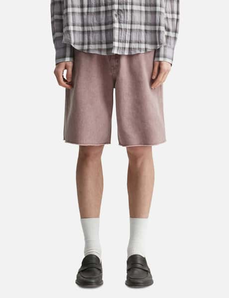 Washed Cutoff Denim Shorts view 10