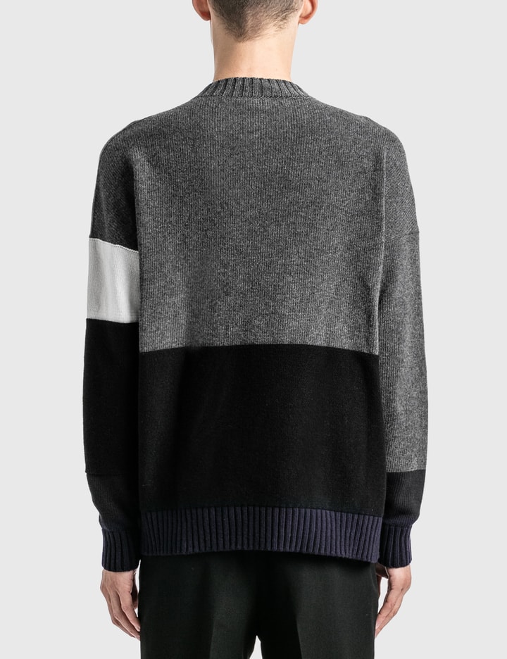 Color Block Off Crewneck Sweater Placeholder Image