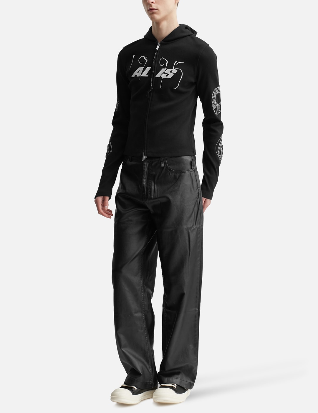 Nortey Rib Jersey Hoodie With Zipper And Embroidery view 18