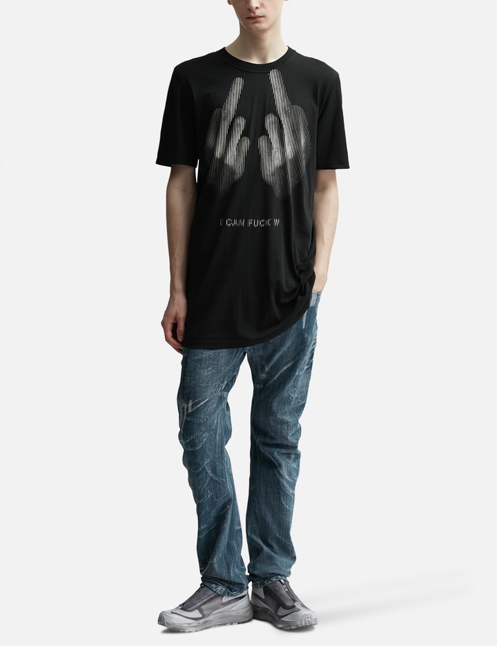 Shop 11 By Boris Bidjan Saberi Ts5 F1101 Middlefinger T-shirt In Black