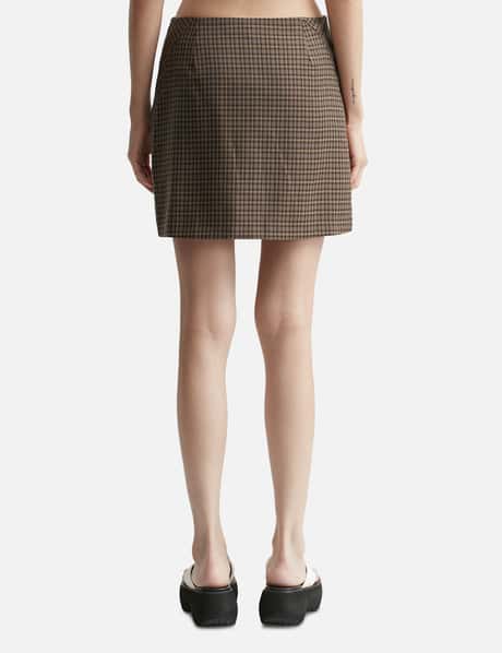 brown plaid skirt 60