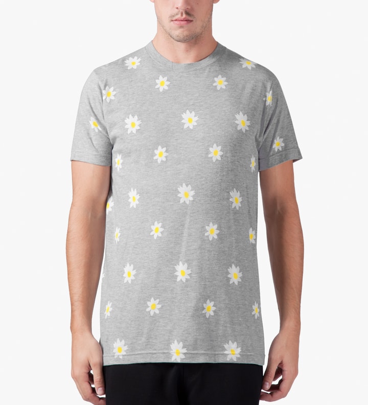 Heather Grey Daisy Print T-Shirt Placeholder Image