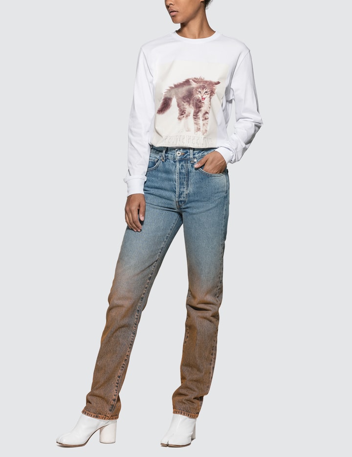 Cat Printed Long Sleeve T-shirt Placeholder Image
