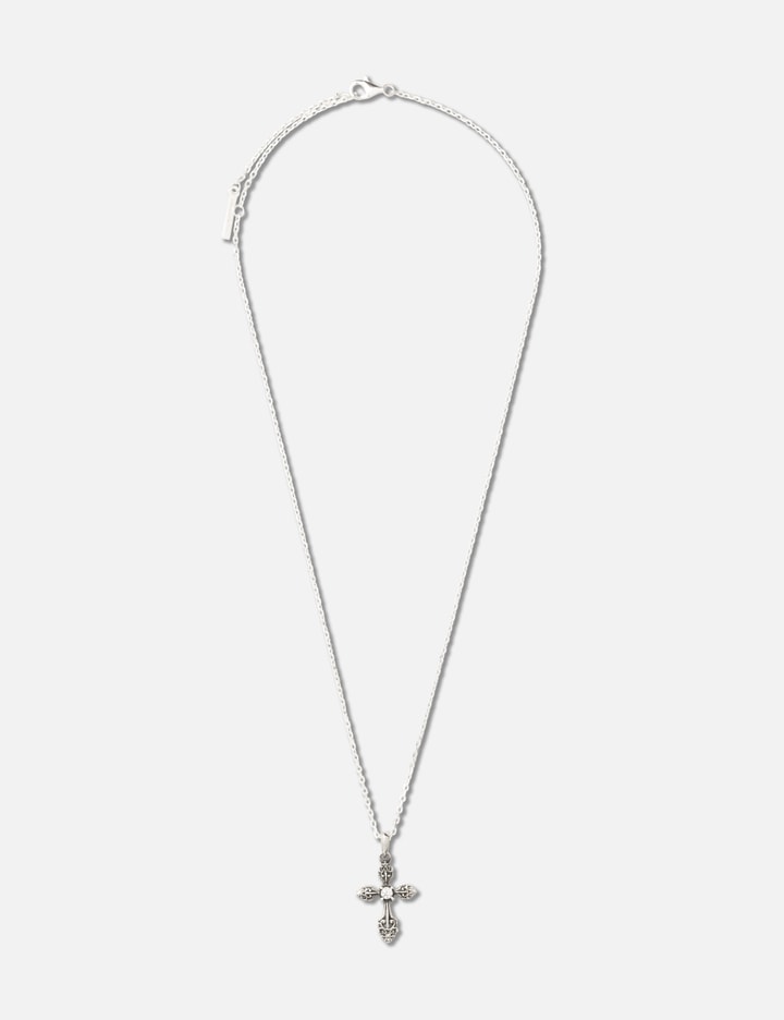 MIDNIGHTFACTORY Cross Pendant Oxidised Necklace