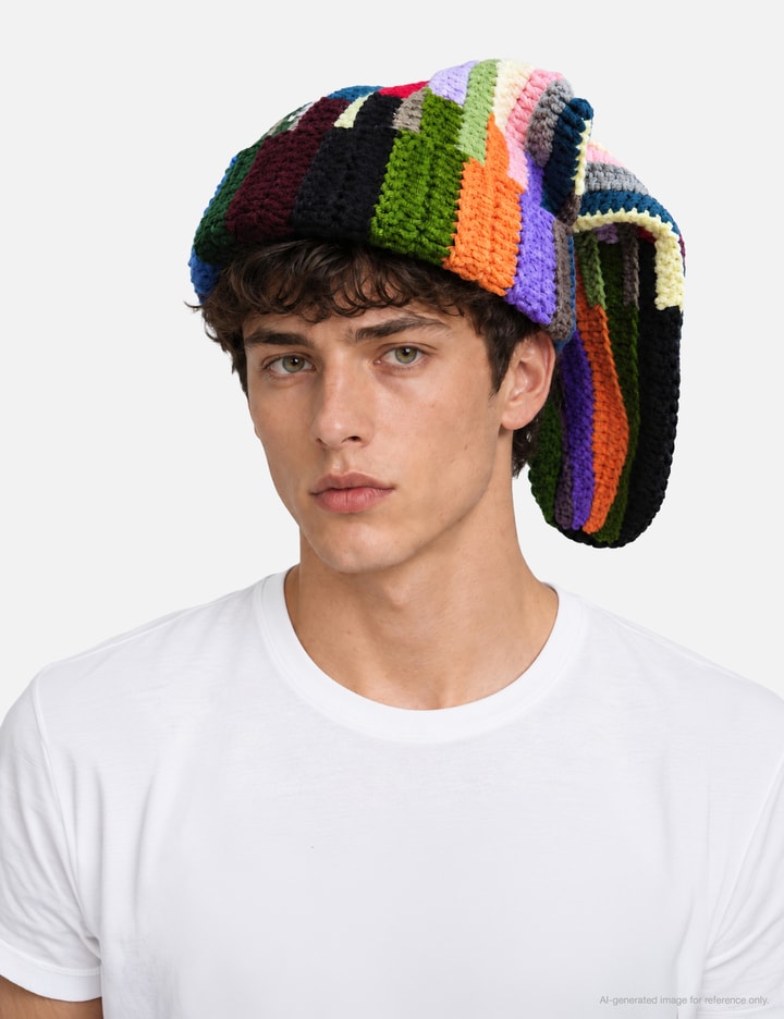 Arkyve Spectrum Stripe Crochet Sock Hat