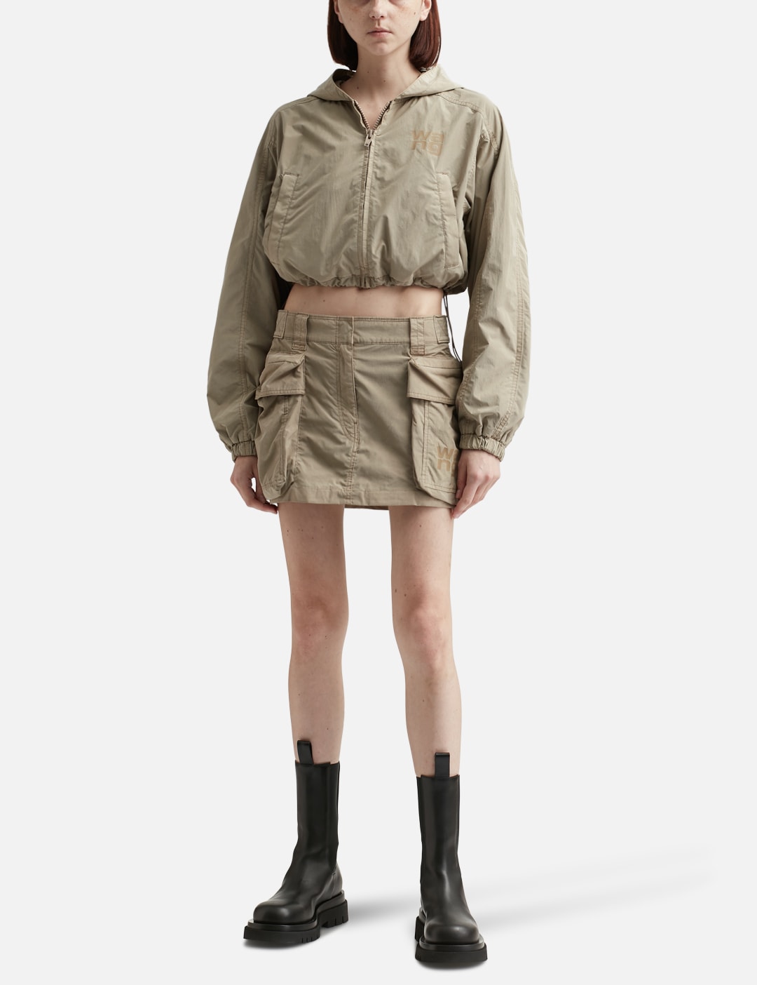 HOODED CROPPED ZIP JACKET view 12