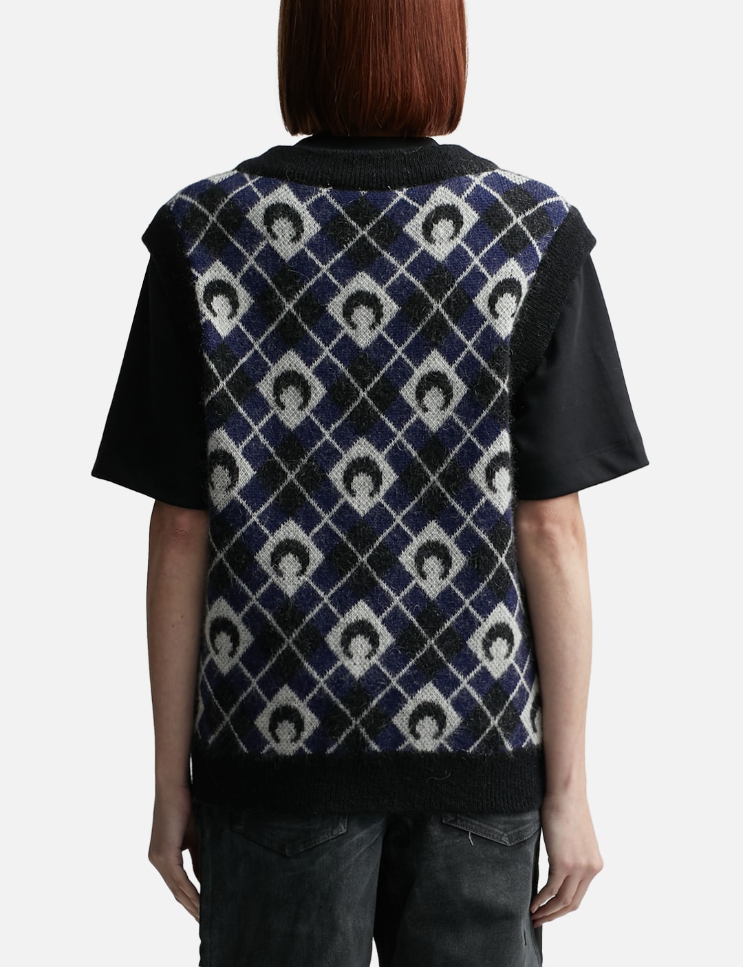 Moon Argyle Knit Vest view 15