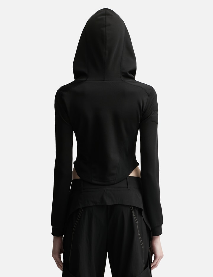 PATCH HIGH-NECK HOODIE TOP Placeholder Image