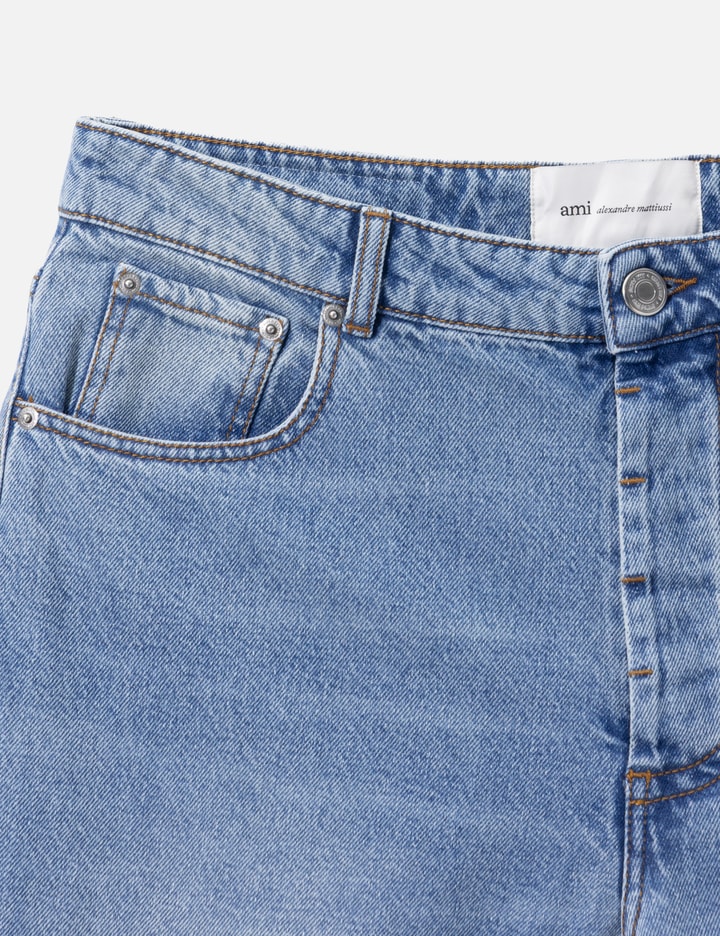 Ami Blue Baggy-Fit Cotton Jeans