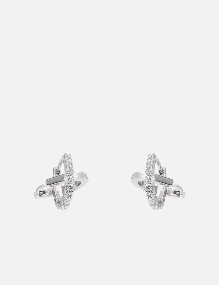 MIDNIGHTFACTORY Dual-Hoops Tangled Two-Way Earrings