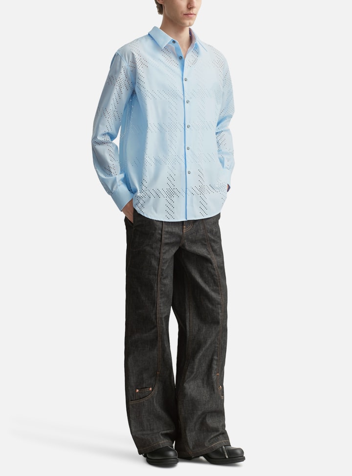 Laser Check Perforated Shirt Placeholder Image