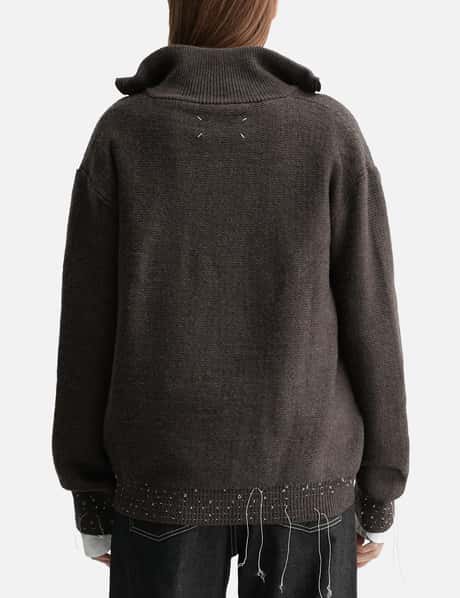 Wool Quarter-Zip Sweater view 12