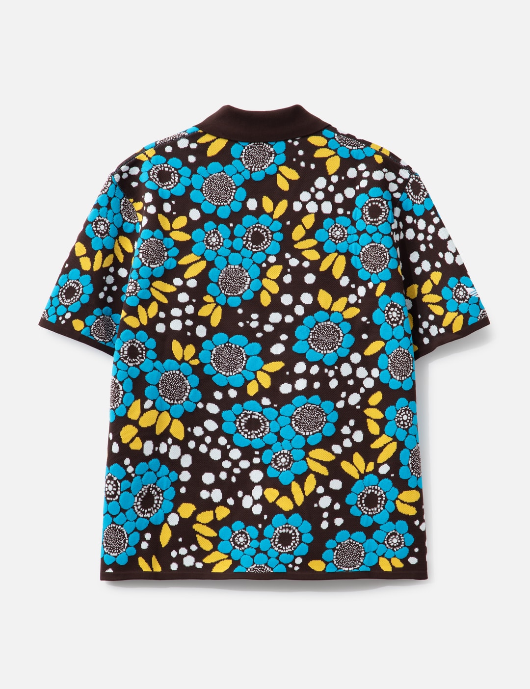 Wales Bonner Knit Floral Polo Shirt view 9