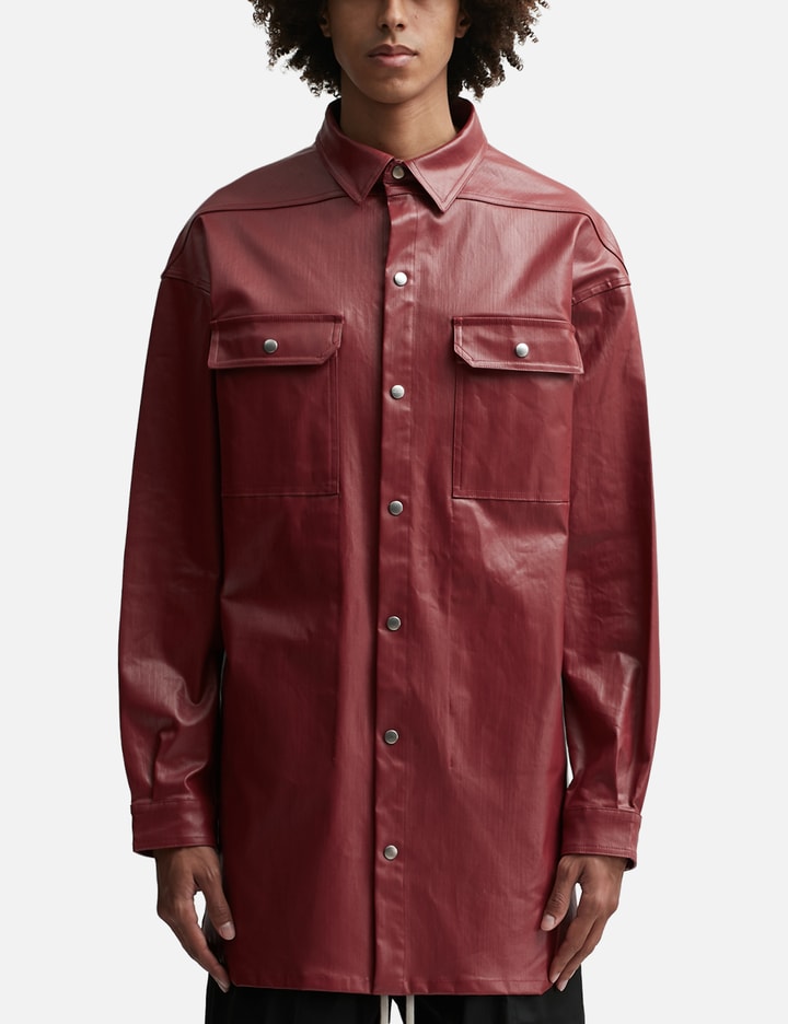 Shop Rick Owens Lido Oversized Outershirt In Red