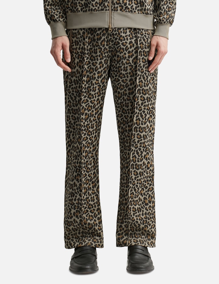 Needles Men S Poly Jacquard Track Pants Leopard
