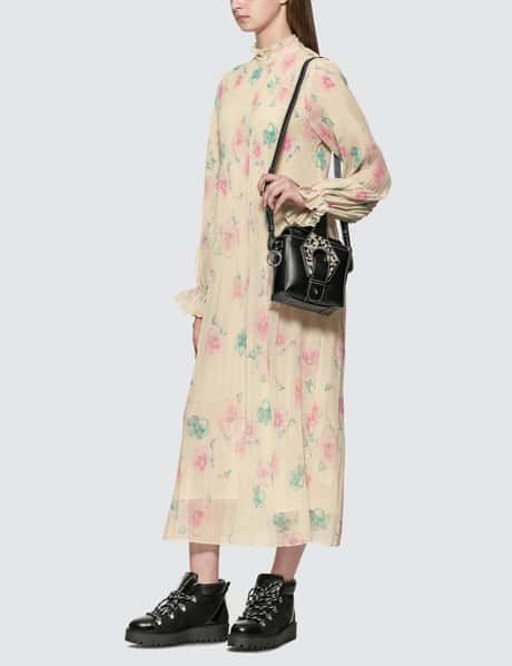 Ganni - Floral Pleated Georgette Dress | HBX