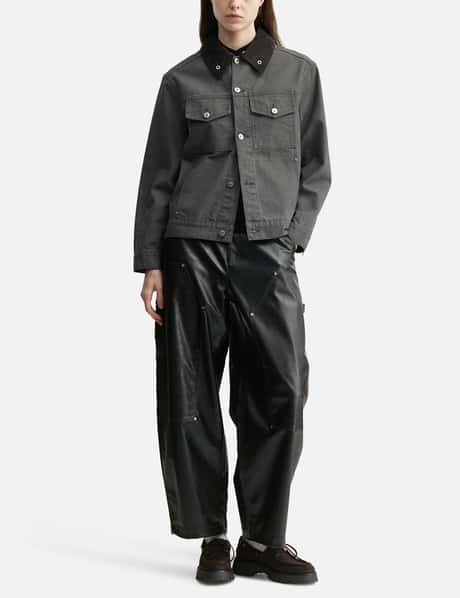 Reset Faux Leather Wide-Leg Trousers view 14