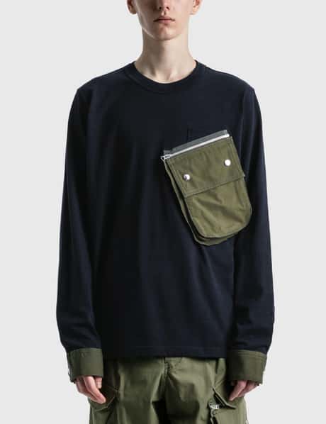 Sacai - Cotton Long Sleeve T-shirt | HBX - Globally Curated 