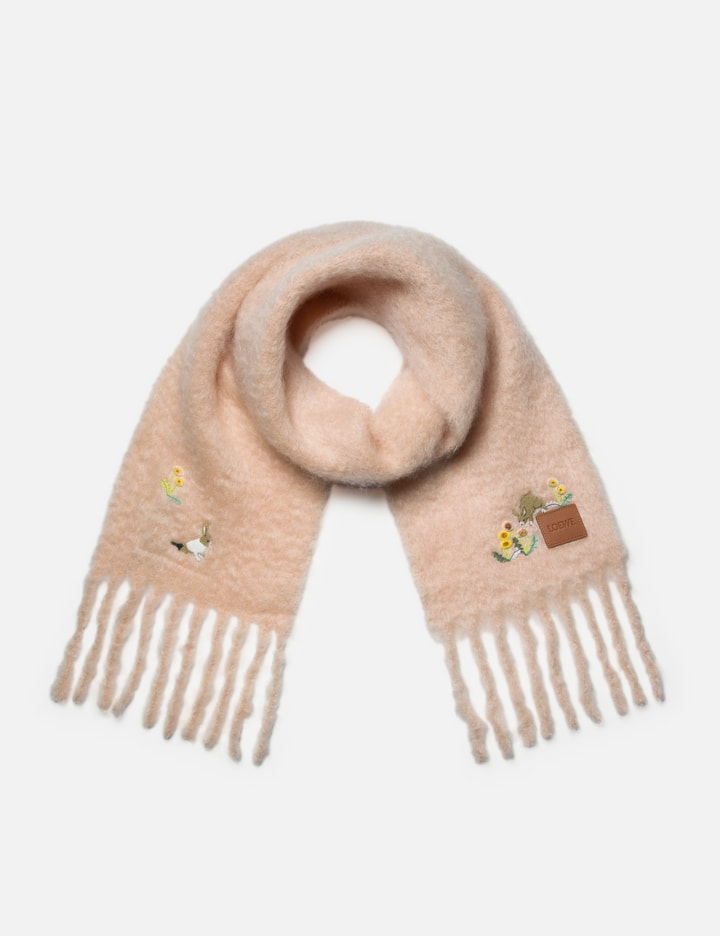 Loewe Bunny Scarf In Beige