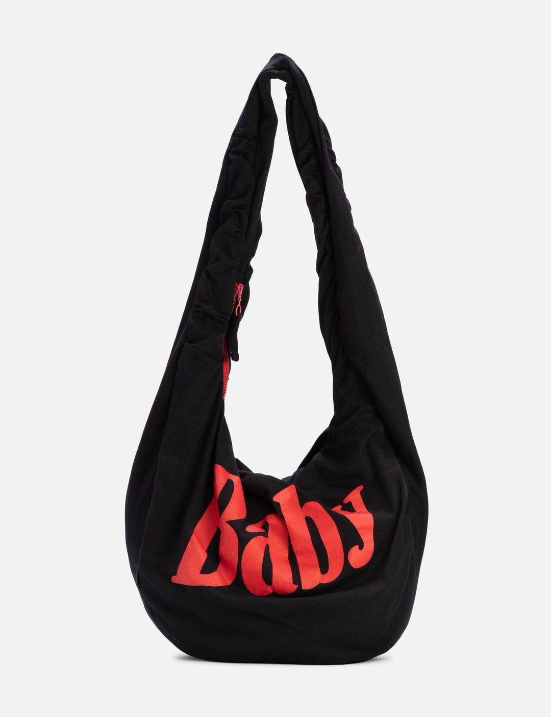 Erl Baby Print Cotton Shoulder Bag In Black/黑色/블랙/ブラック