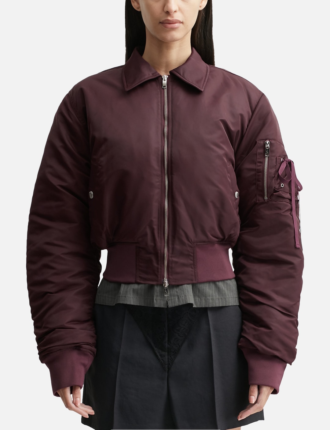 Cropped Bomber Jacket view 13