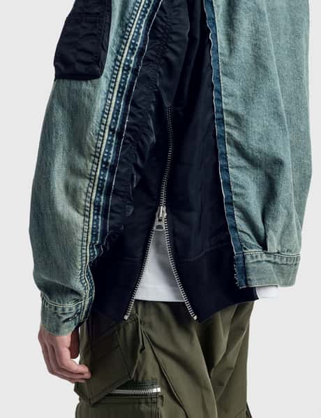 Sacai - Denim MA-1 Jacket | HBX - Globally Curated Fashion and 