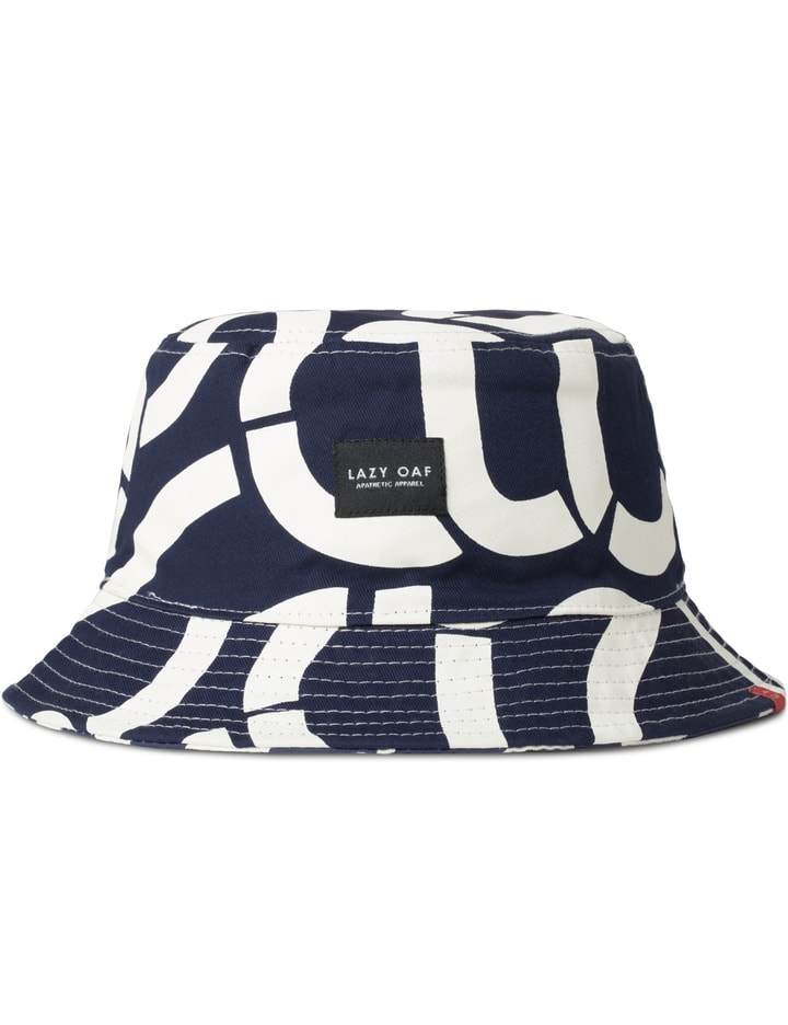 White/Navy Broken Lines Bucket Hat Placeholder Image