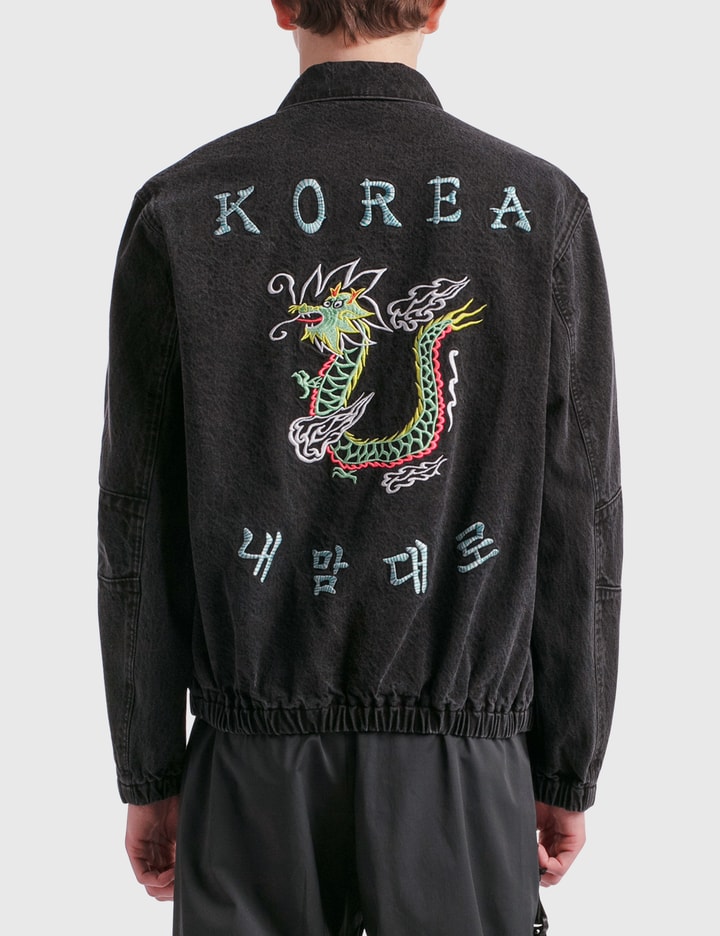워시드 데님 용 잠바 재킷 Placeholder Image
