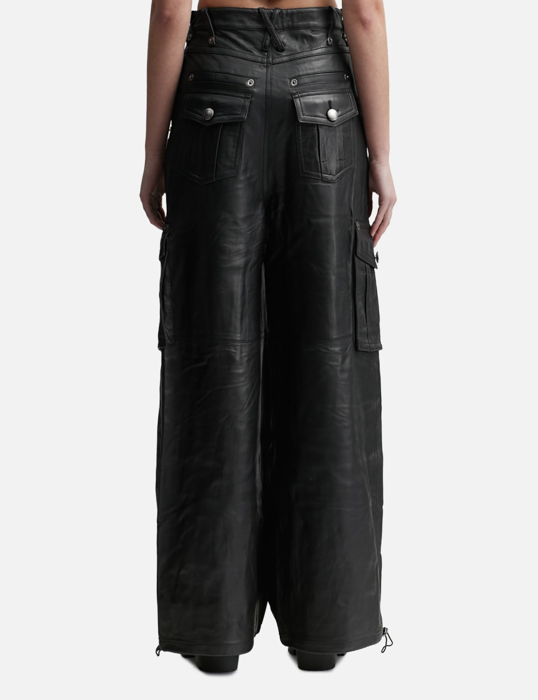 LEATHER CARGO PANTS view 10