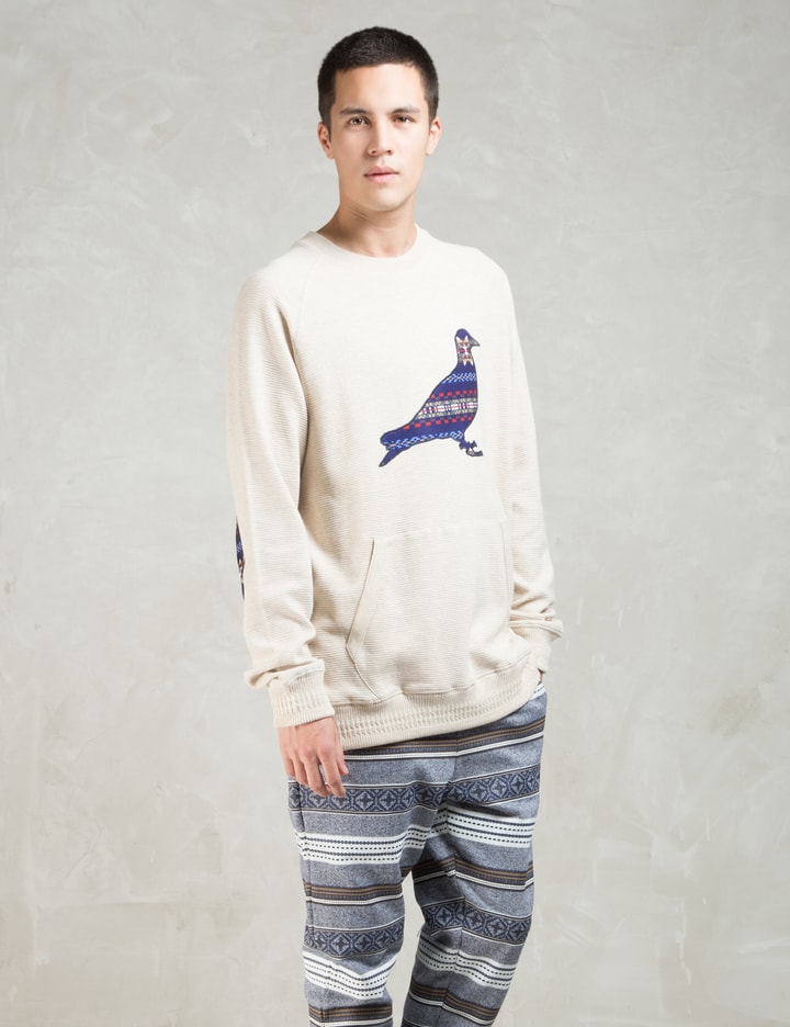 White Beacon Pigeon Crewneck Sweatshirt Placeholder Image