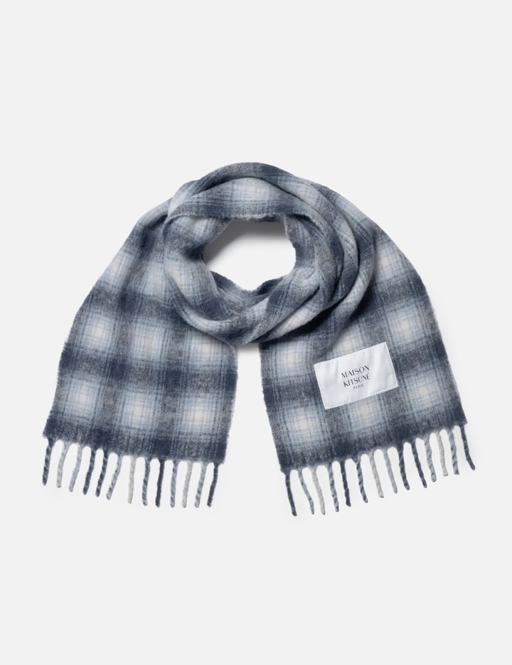 Maison Kitsuné Alpaca Checked Scarf
