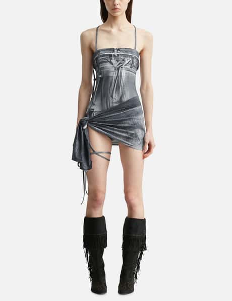 Denim Printed Swimsuit view 10