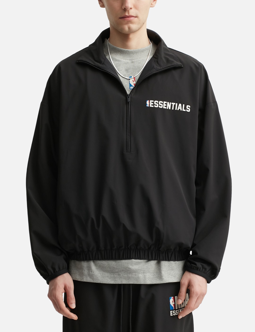 X NBA Nylon 1/2 Zip Track Jacket view 18