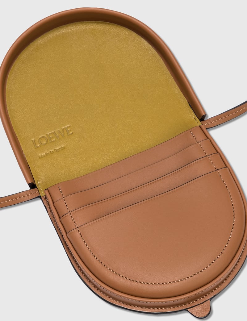 loewe heel leather pouch