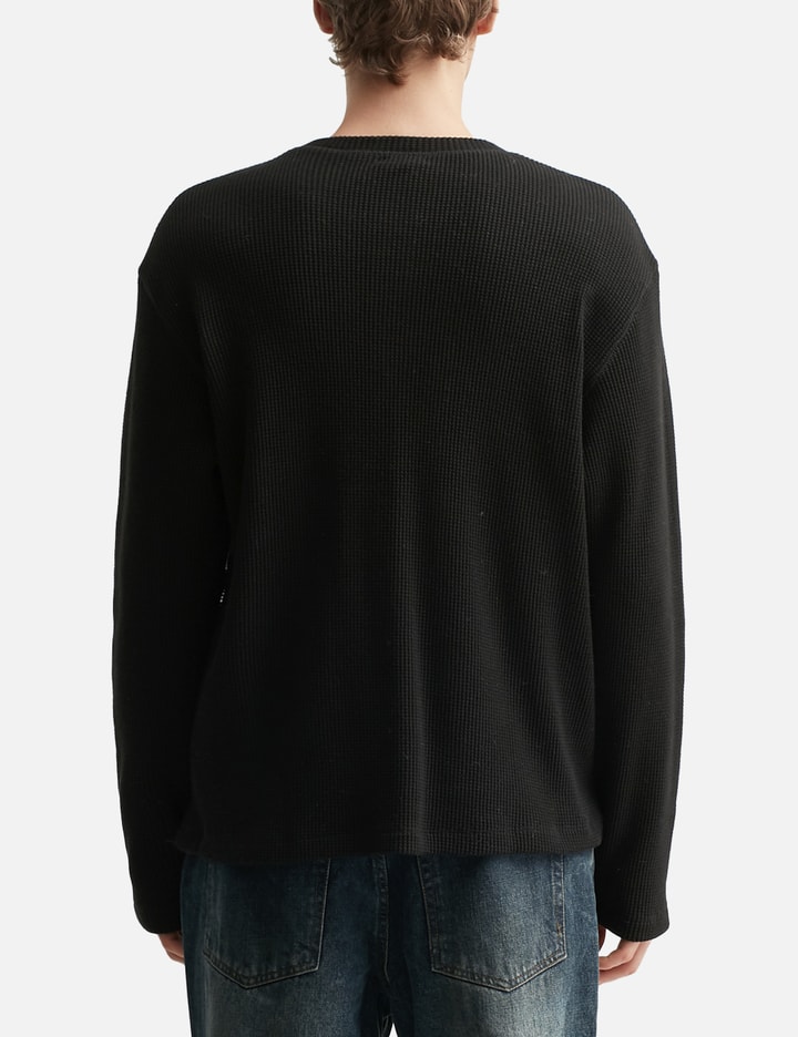 Waffle Henley Neck Long Sleeve T-shirt Placeholder Image