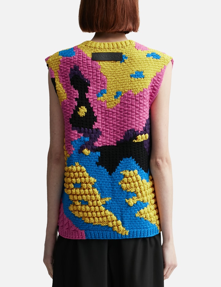 Shop Jw Anderson Textured V Cut-out Vest In Multicolor
