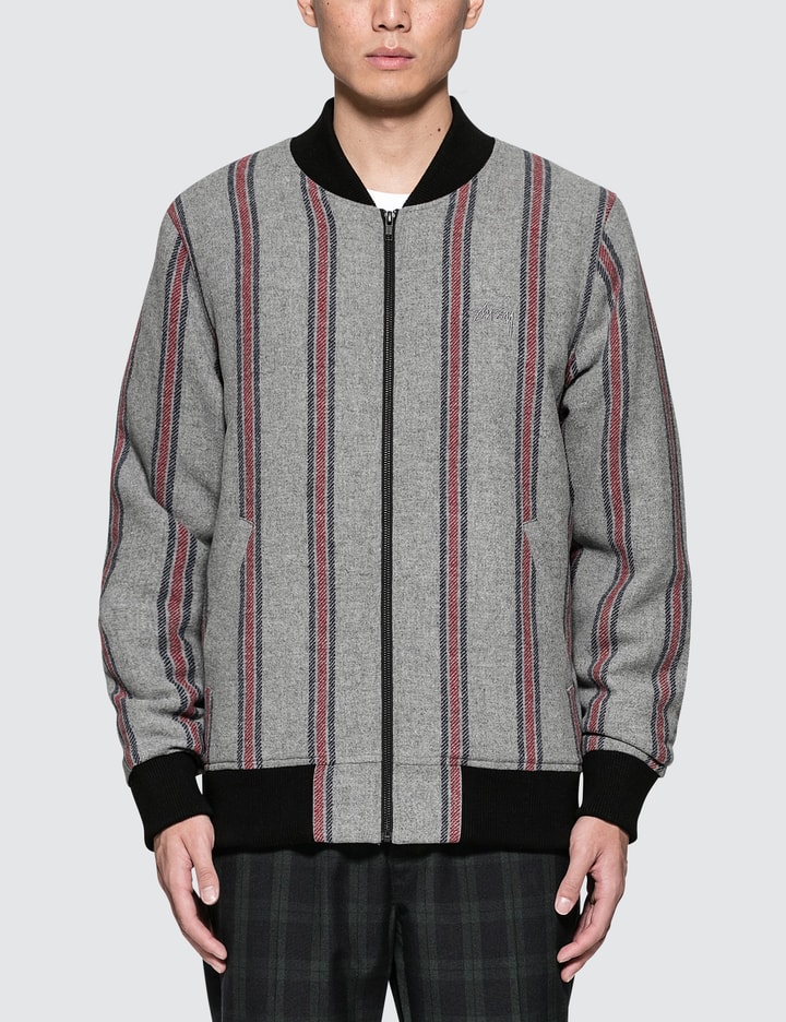 Wool Stripe Bomber Jacket Placeholder Image