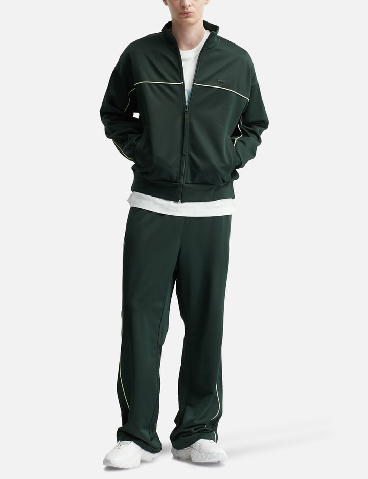 Satin Effect Zip-Up Fleece Sweatshirt Placeholder Image