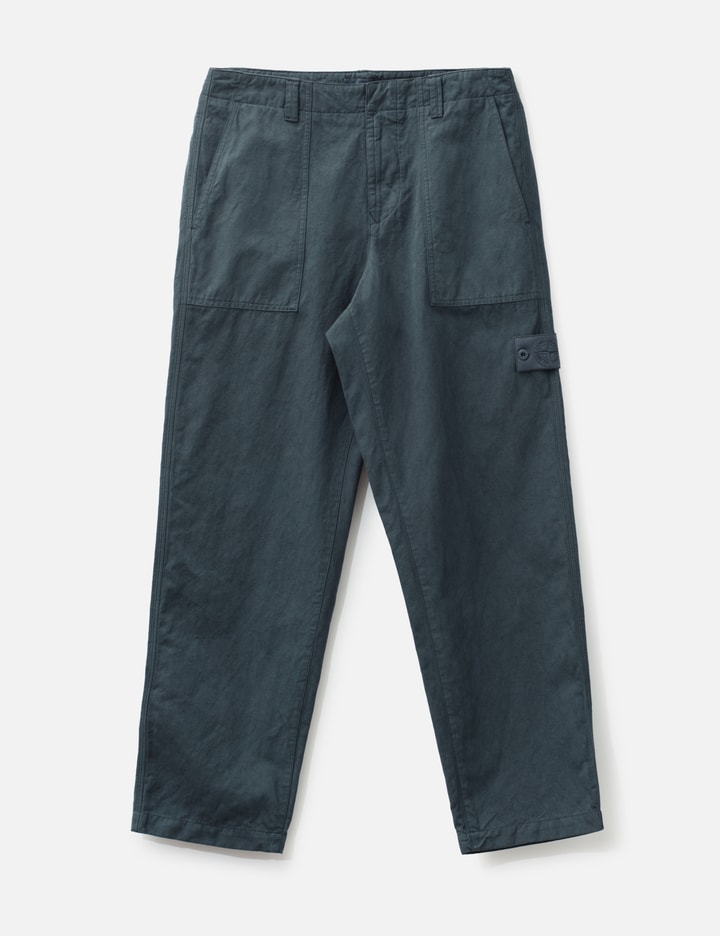 Stone Island Cotton Linen Canvas_S.I.Ghost Fatigue Trousers