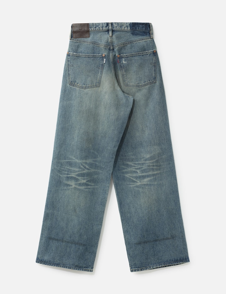 SUGARHILL Destressed Modern Denim Wide Cut