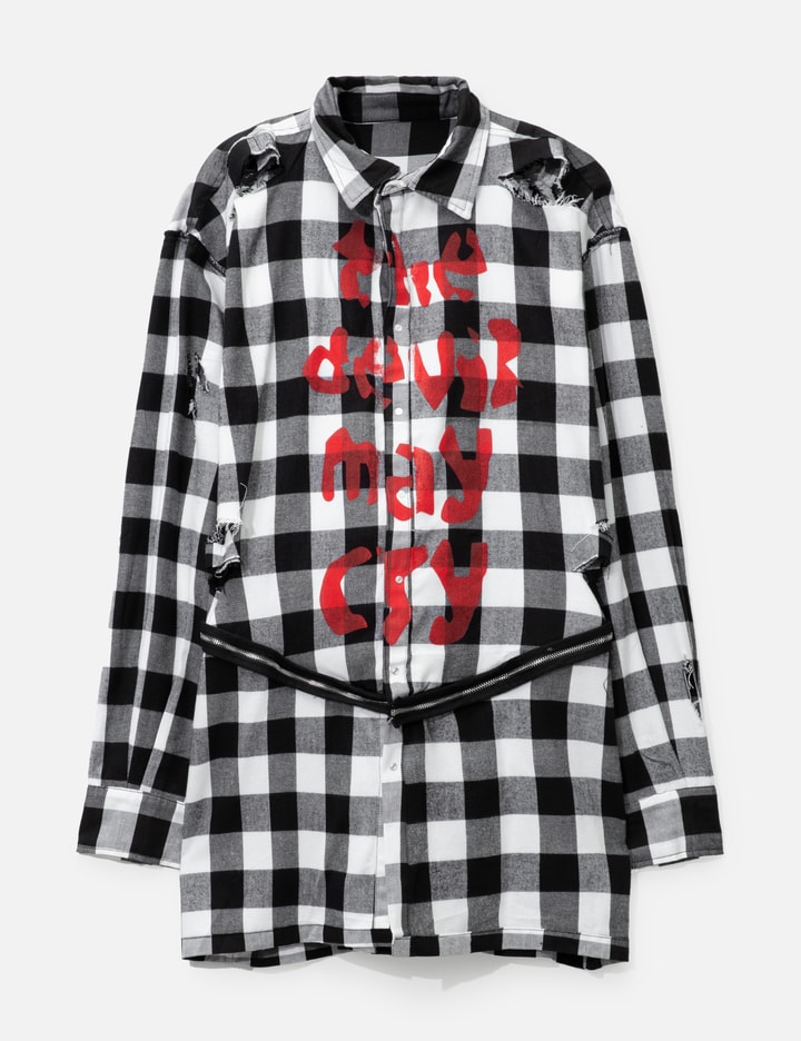 REVERSIBLE DESTROYED FLANNEL SHIRT Placeholder Image