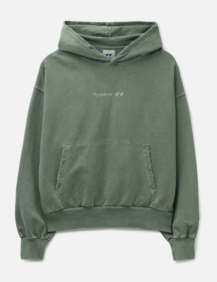 Twojeys Pigment Dyed Green Icon Hoodie