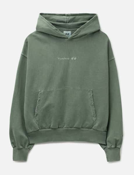 Pigment Dyed Green Icon Hoodie view 6