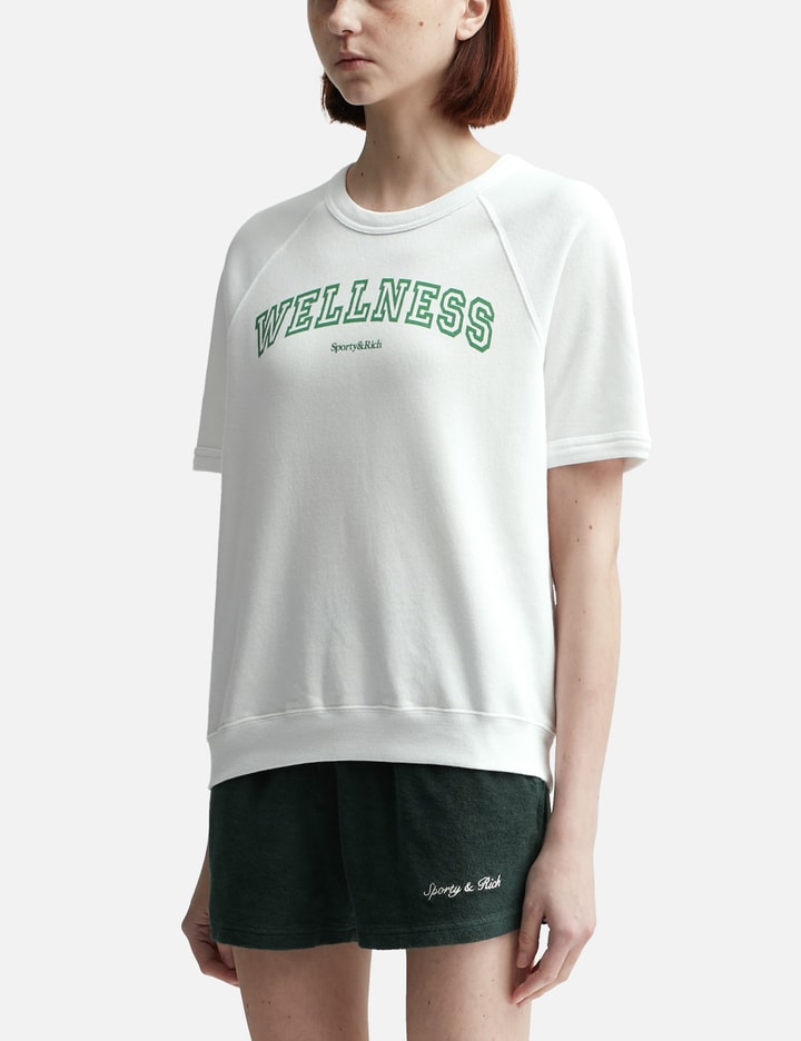 Wellness Ivy Short Sleeve Soft Crewneck White/Verde Placeholder Image