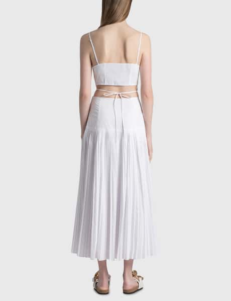 jonathan simkhai white maxi dress Lina cutout halterneck maxi dress in white - Simkhai