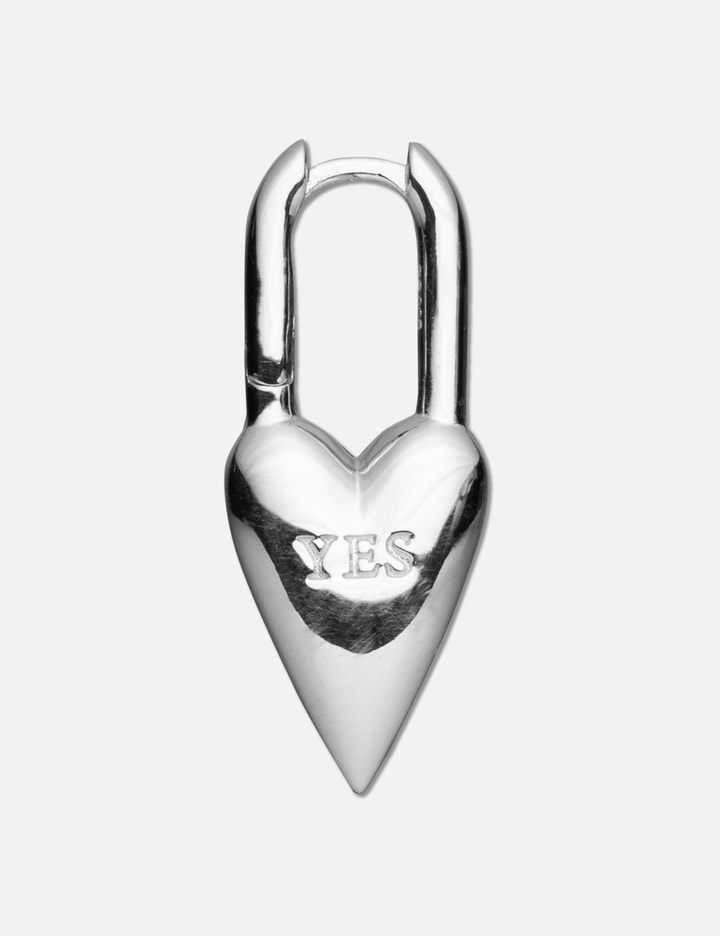 Yes-No Heart Lock Earring Placeholder Image