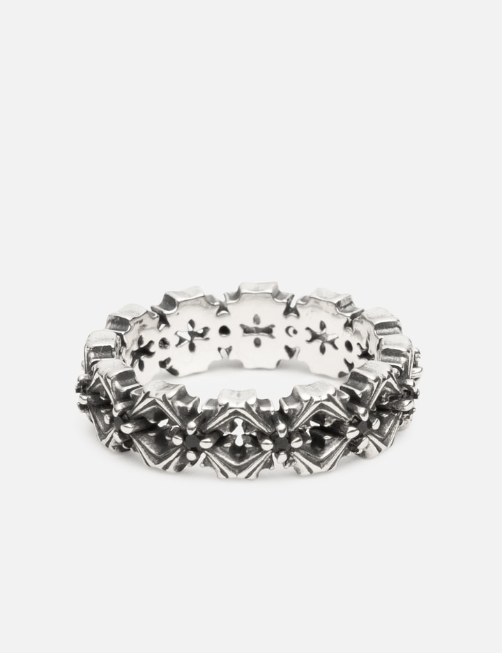 MIDNIGHTFACTORY CRUCIS Quadruplets Classic Oxidised Ring